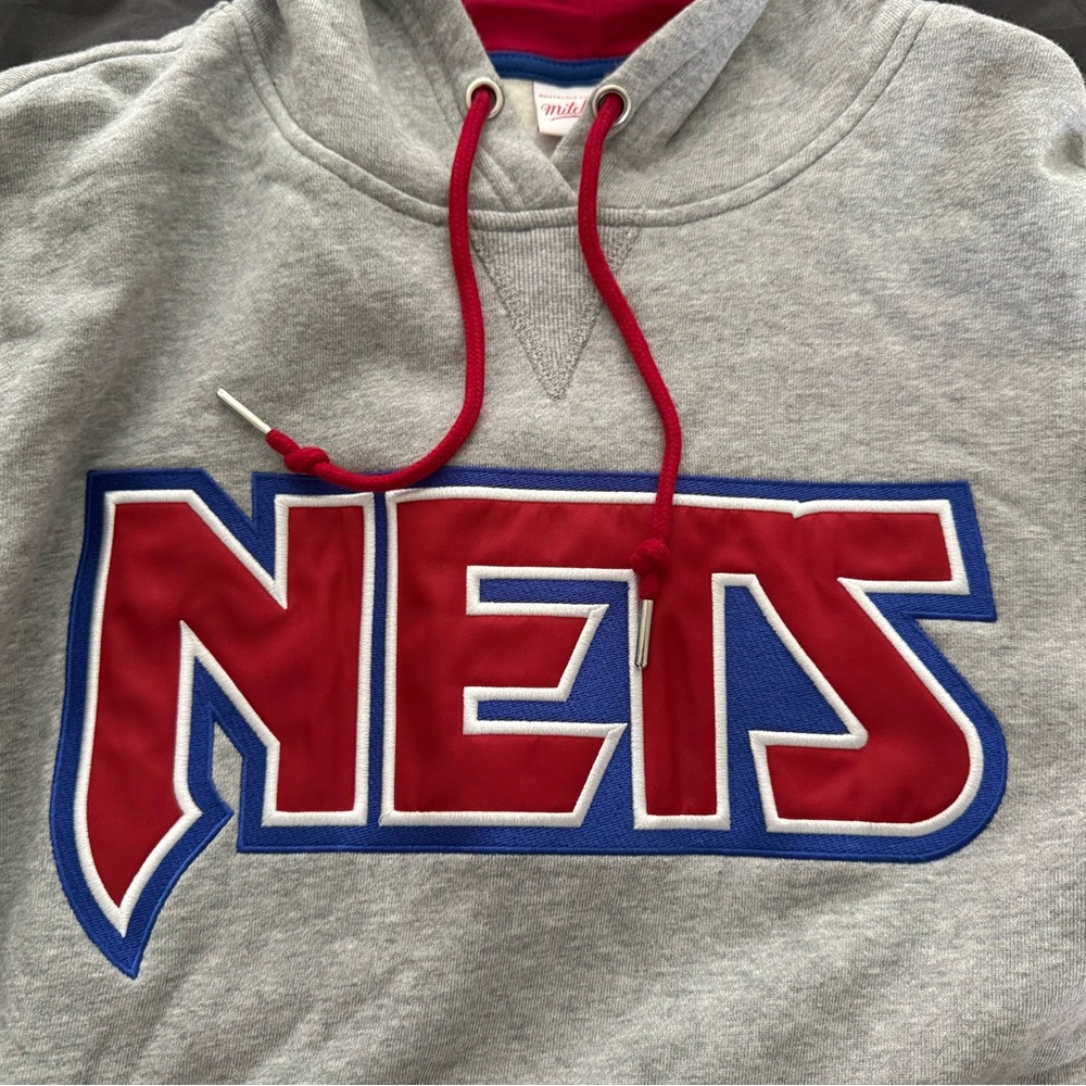 Mitchell & Ness Premium NJ Nets Hardwood Classics Hoodie